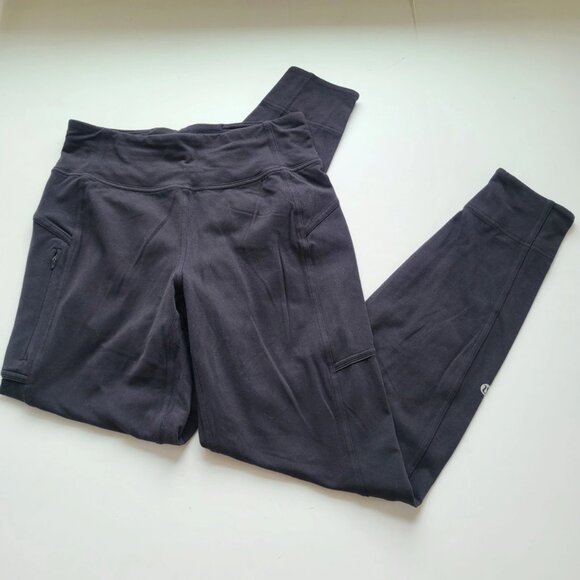 Lululemon Run On Jogger (28") Black Rulu Sweatpants W5ASJS - Size 4 - Picture 10 of 11